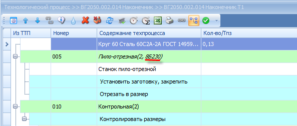 Для операции задан единственно возможный пост, где она может выполняться