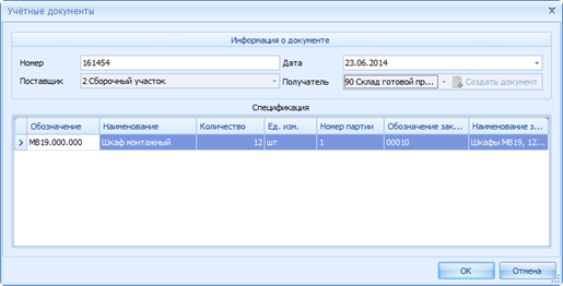 Содержание накладной.
