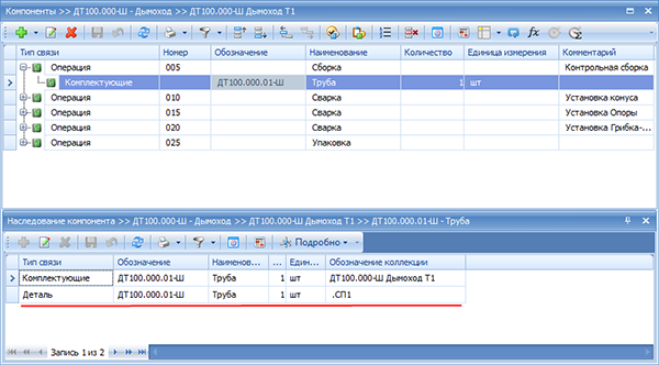 Унаследованный компонент
