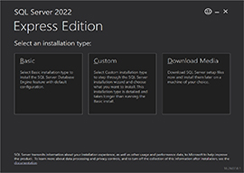 Установка Microsoft SQL Server Express 2025